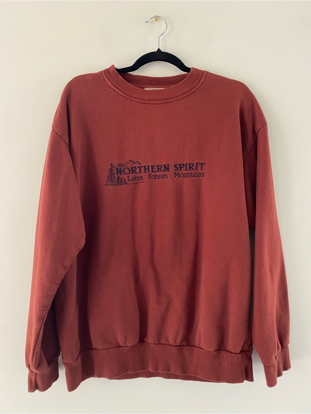 Vintage Northern Spirit Men's Rust Crewneck Sweatshirt